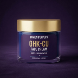 GHK-Cu Face Cream, 1 oz jar with 5,000 mg of pure copper peptide | Lumen Peppers